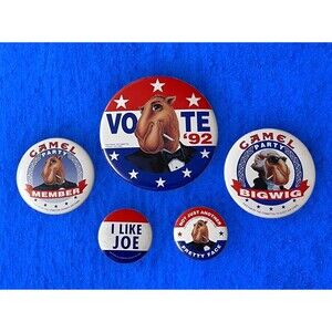 5 VTG 1992 Joe Camel Pins Brooch Tobacco Cigarette Advertising Tobacciana Rare